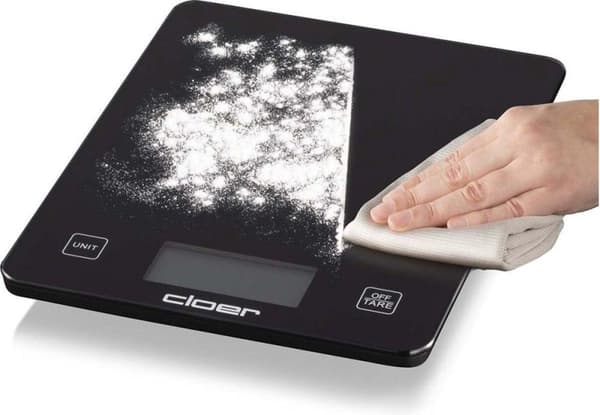Cloer keittiövaaka, digitaalinen näyttö, kantavuus jopa 10 kg, jako 1 g, painon lisäystoiminto, lasinen punnitusastia (6870)