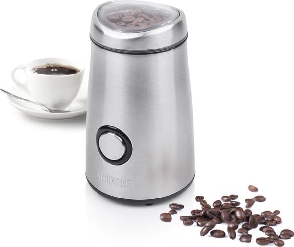 Princess 242196 kaffekvarn rostfritt stål deluxe - 150 W - 220-240 V - 110 mm - 110 mm - 192 mm - 23,5 cm (01.242196.01.001)