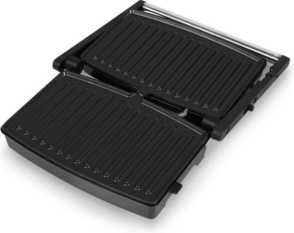 Tristar GR-2859 Kontaktgrill - Sort - Rustfrit stål - Plast - Rustfrit stål - Rektangulært - 275 x 180 mm - 230 °C - Flydende låg - Hængsel (GR-2859)