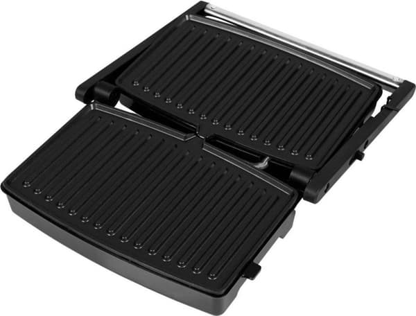 Tristar GR-2859 Kontaktgrill - Sort - Rustfrit stål - Plast - Rustfrit stål - Rektangulært - 275 x 180 mm - 230 °C - Flydende låg - Hængsel (GR-2859)