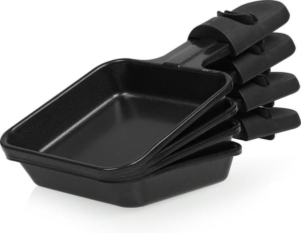 Tristar RA-2745 Raclette non-stick beläggning, indikatorlampa, 4 kastruller, med grillsten svart, grå (RA-2745)