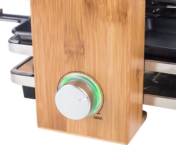 Princess Pure 8 Raclette non-stick beläggning, 8 pannor svart, sten, bambu (01.162955.01.001)