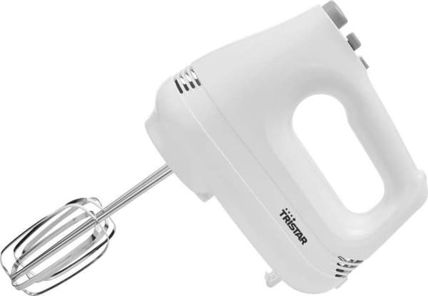 Tristar MX-4202 håndmixer. Type: Håndmixer, Farve på produkt: Hvid, Mixerfunktioner: Piskning, Æltning. Husmateriale: plastik, bladmateriale: rustfrit