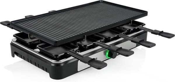 Tristar RA-2748 - 1400 W - 230 V - 50/60 Hz - 8 kpl - Tristar RA-2748 Raclette 8 - käännettävä grillilevy - 8x pannua - 1 metrin virtajohto - ohjeet (