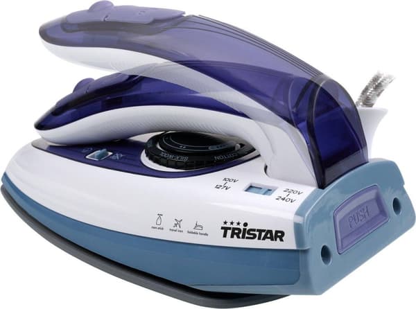 Tristar ST-8152 Rejsedampstrygejern - Dampstrygejern - Keramisk strygesål - 1,9 m - 15 g/min - Blå - 0,06 L (ST-8152)
