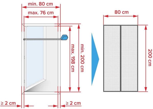 Insektstop 55374-00000-00 Insektbeskyttelsesgardin B x H 0,80 m 2,00 antracit 1 (55374-00000-00)