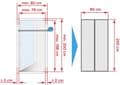 Miniatyrbillede 6 af 9: Insektstop 55374-00000-00 Insektbeskyttelsesgardin B x H 0,80 m 2,00 antracit 1 (55374-00000-00)