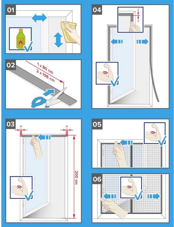 Insektstop 55374-00000-00 Insektbeskyttelsesgardin B x H 0,80 m 2,00 antracit 1 (55374-00000-00)