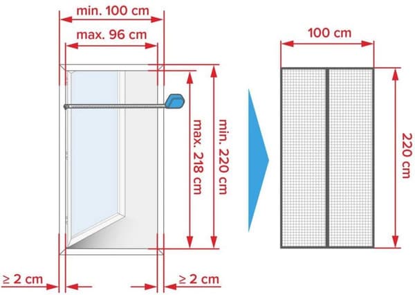 Insektstop 55394-00000-00 Insektbeskyttelsesgardin B x H 1,00 m 2,20 antracit 1 (55394-00000-00)