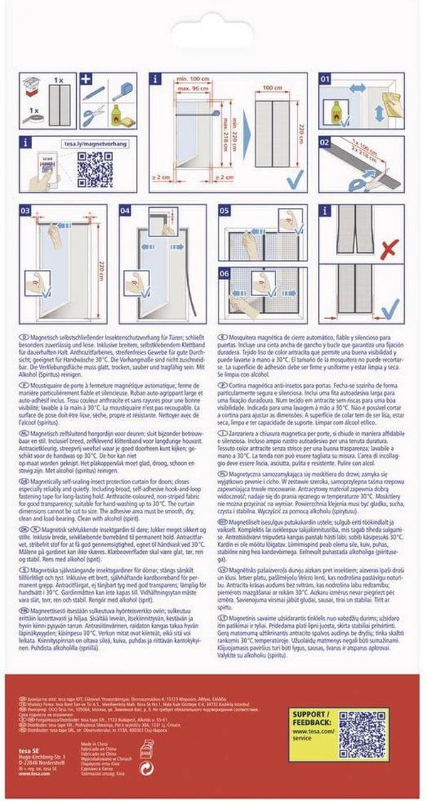Insektsstopp 55394-00000-00 Insektsskyddsgardin B x H 1,00 m 2,20 antracit 1 (55394-00000-00)