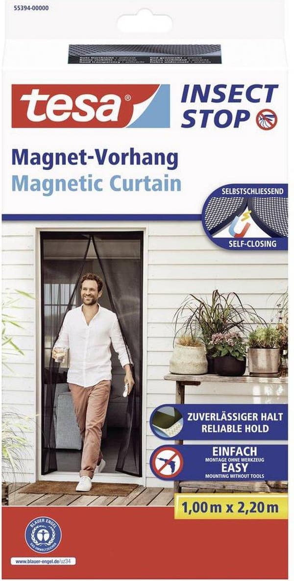 Insektstop 55394-00000-00 Insektbeskyttelsesgardin B x H 1,00 m 2,20 antracit 1 (55394-00000-00)