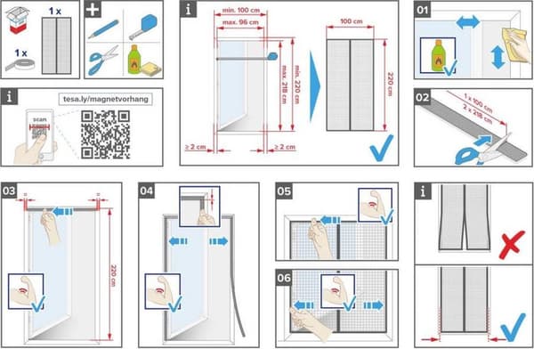 Insektstop 55394-00000-00 Insektbeskyttelsesgardin B x H 1,00 m 2,20 antracit 1 (55394-00000-00)