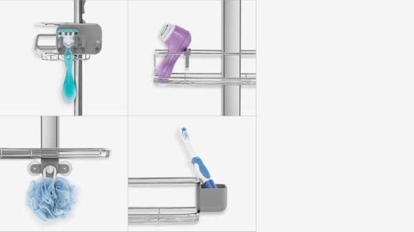 Simplehuman BT1101 dør brusekabine mat rustfrit stål og anodiseret aluminium (BT1101)