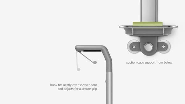 Simplehuman BT1101 dør brusekabine mat rustfrit stål og anodiseret aluminium (BT1101)