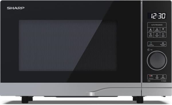 Sharp YC-PS204AE-S Mikrobølgeovn Sølv 700 W - Kapacitet: 20 liter - Mikrobølgeeffektniveauer: 10 - Kontroltype: Semi-digital (YC-PS204AE-S)