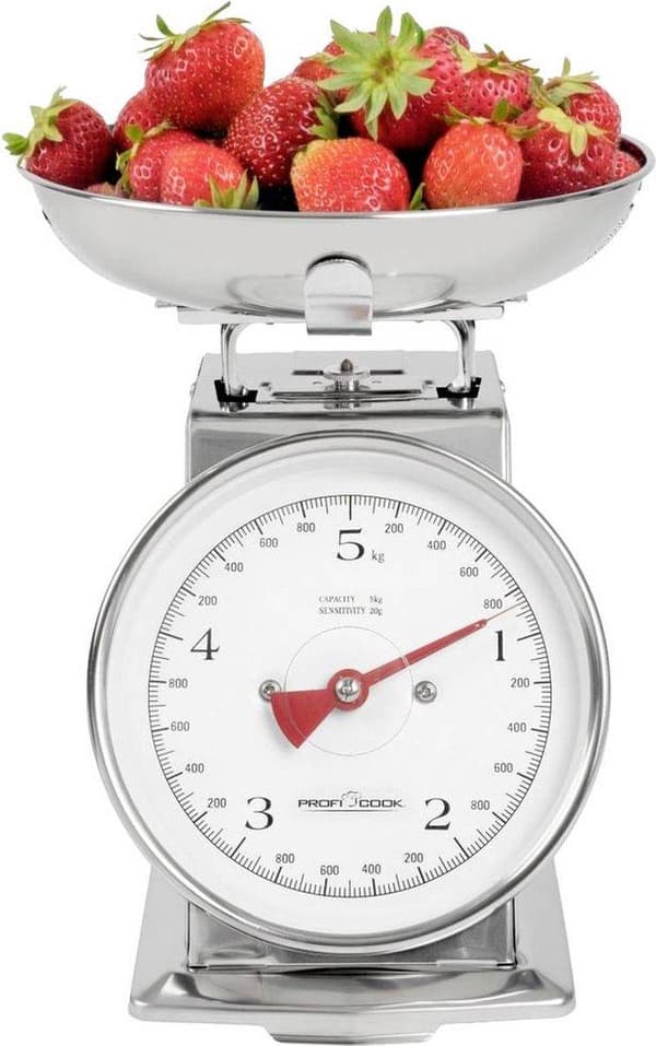 Profi Cook PC-KW 1247 køkkenvægt med måleskåls vejeområde (maks.) = 5 kg rustfrit stål (501247)