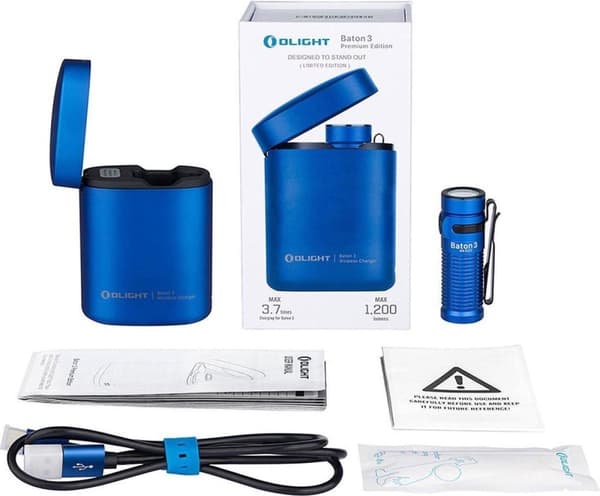 O-LIGHT OLIGHT BATON PREMIUM 3 Lommelygte BLK 1200lm stråleafstand 166m IPX8 (BATON 3 PREMIUM SORT)