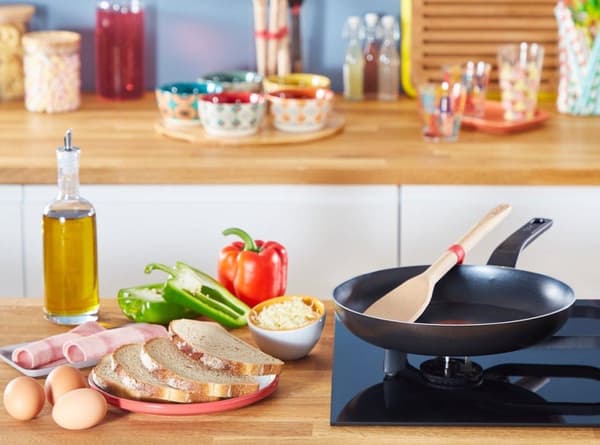 Tefal B55590 Easy Cook & Clean pan set 24 och 28cm, svart (B55590)