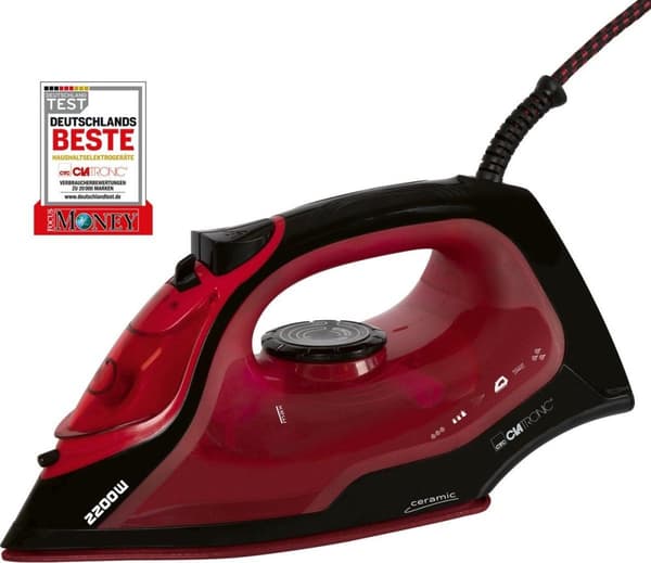Clatronic DB 3752 Steam Iron Black, Red 2200 W (263941)
