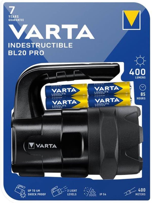 Varta INDESTRUCTIBLE BL20 PRO handblinkande ljus svart LED (18751101421)