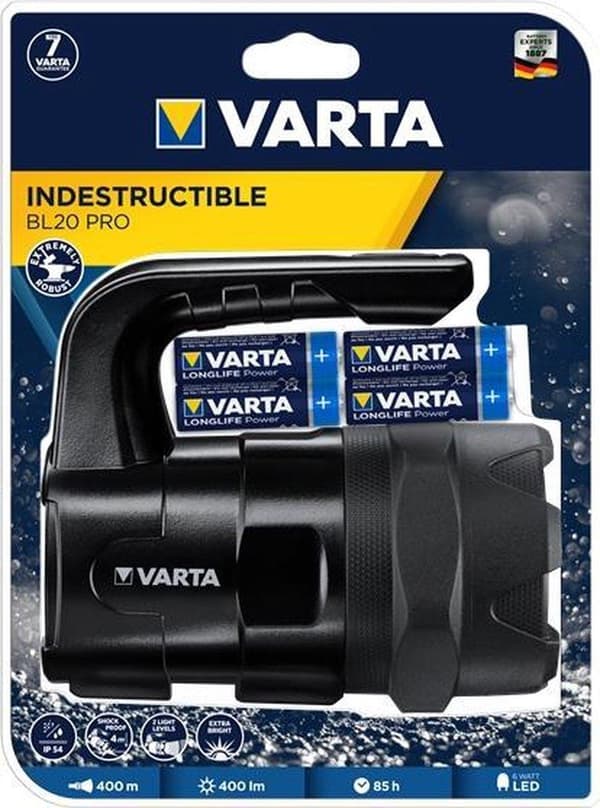 Varta INDESTRUCTIBLE BL20 PRO handblinkande ljus svart LED (18751101421)