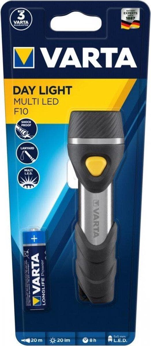 Varta Day Light Multi LED F10 Nyckelring Blinkande Ljus Aluminium - Svart (16631101421)