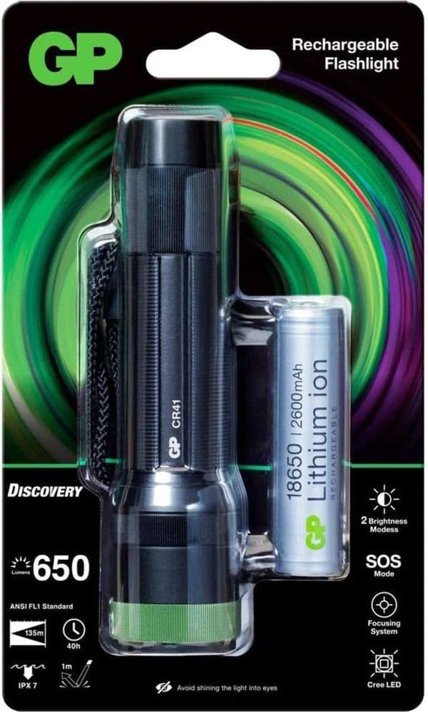 GP ficklampa CR41 650 Lumen 1 x 18650 260GPACTCR41000 (260GPACTCR41000)