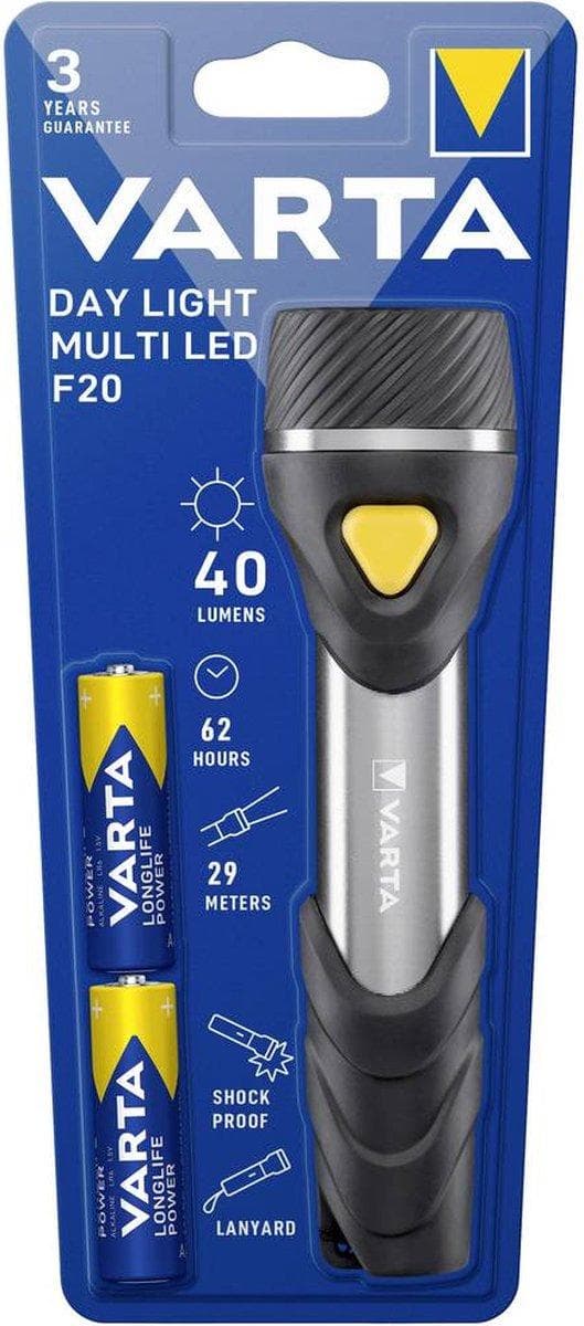 Varta Day Light Multi LED F20 Håndblinklys Sort - Sølv - Gul (16632101421)