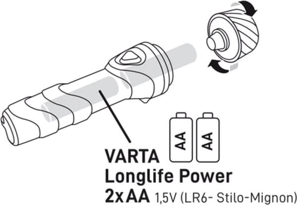 Varta Day Light Multi LED F20 Håndblinklys Sort - Sølv - Gul (16632101421)