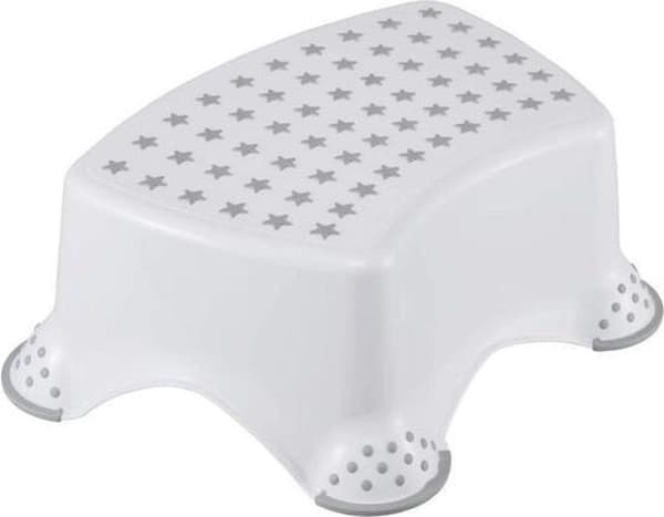 keeeper barnsteg pall tomek "stars", vit med tryck lastkapacitet: 80 kg, yta och fötter gummerade, material: - 1 st (1864251919600)