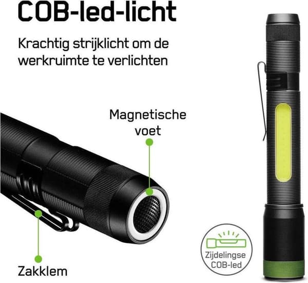 GP lommelygte C33 med side LED bar 150 lumen IPX4 - stænksikker (260GPACT0C33000)