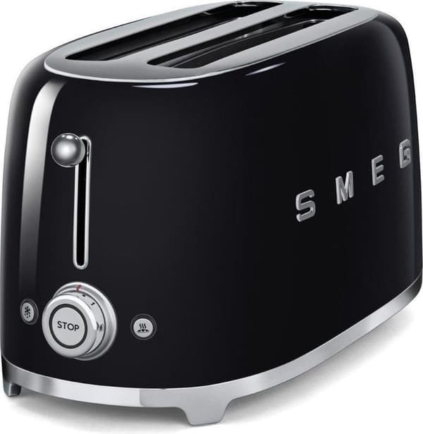 Smeg TSF02BLEU Leivänpaahdin 4 viipaletta musta OMINAISUUDET JA LAITTEET:Maalattu metallirunko.4 erityisen leveää paahtoleipää 36 mm.Automaattinen paa