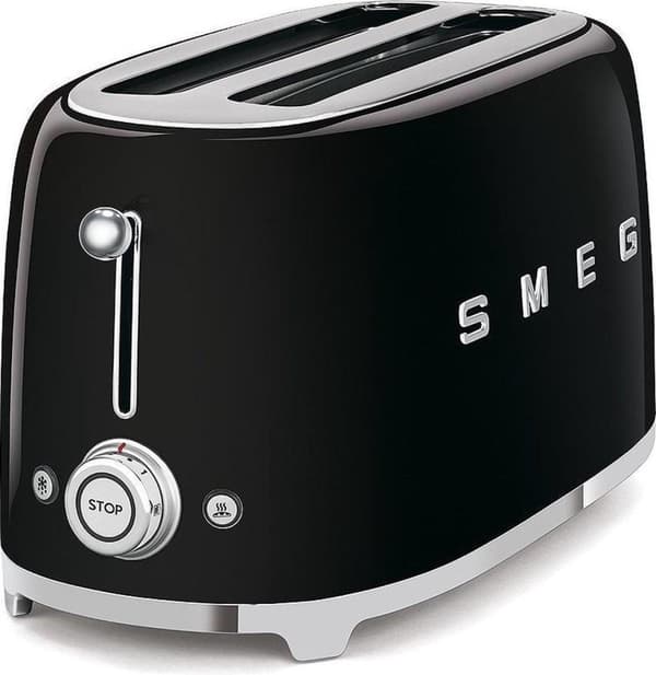 Smeg TSF02BLEU Leivänpaahdin 4 viipaletta musta OMINAISUUDET JA LAITTEET:Maalattu metallirunko.4 erityisen leveää paahtoleipää 36 mm.Automaattinen paa