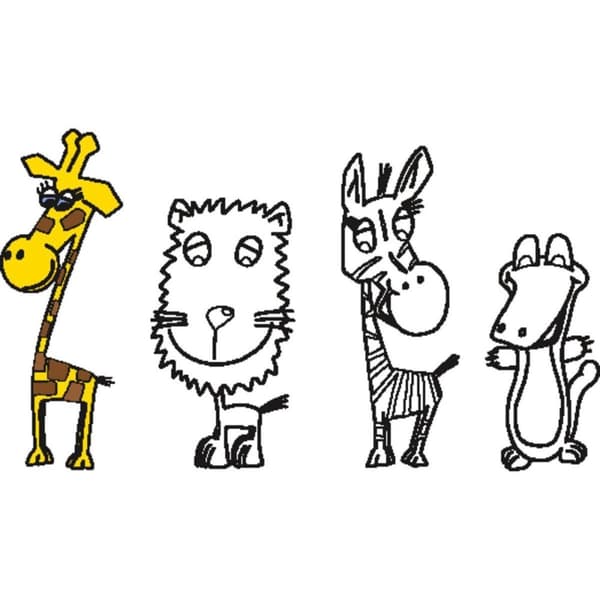 WMF barnbestick Safari 4-delat innehåll: 1x sked, 1x gaffel, 1x kniv, 1x liten sked (12.8002.6040)