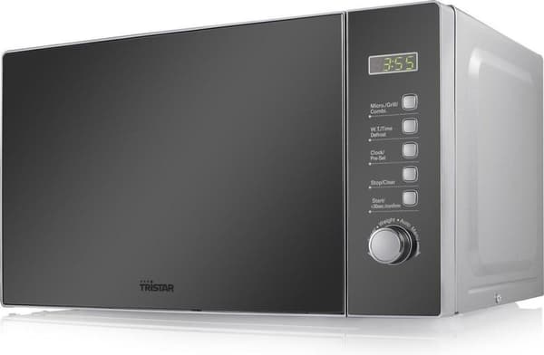 Tristar MW-2705 Mikrobølgeovn - Bordplade - Grill Mikrobølgeovn - 20 L - 800 W - Knapper - Sølv (MW-2705)