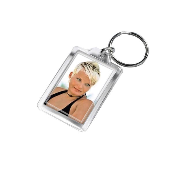 hama "Mini" nyckelring för minifoton, diskdisplay av akryl, för foton i formatet 2,8 x 4,3 cm - 24 stycken (63181)