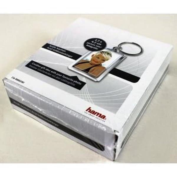 hama "Mini" nyckelring för minifoton, diskdisplay av akryl, för foton i formatet 2,8 x 4,3 cm - 24 stycken (63181)