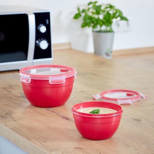 EMSA CLIP & MICRO Round Box 1,1L Röd - Transparent 1 st (N1060500)