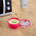 Miniatyrbild 6 av 7: EMSA CLIP & MICRO Round Box 1,1L Röd - Transparent 1 st (N1060500)