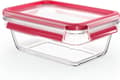 Miniatyrbillede 1 af 5: EMSA CLIP & CLOSE glas - æske - rektangulær - 0,85 l - rød - gennemsigtig - glas - 420 °C (600741)