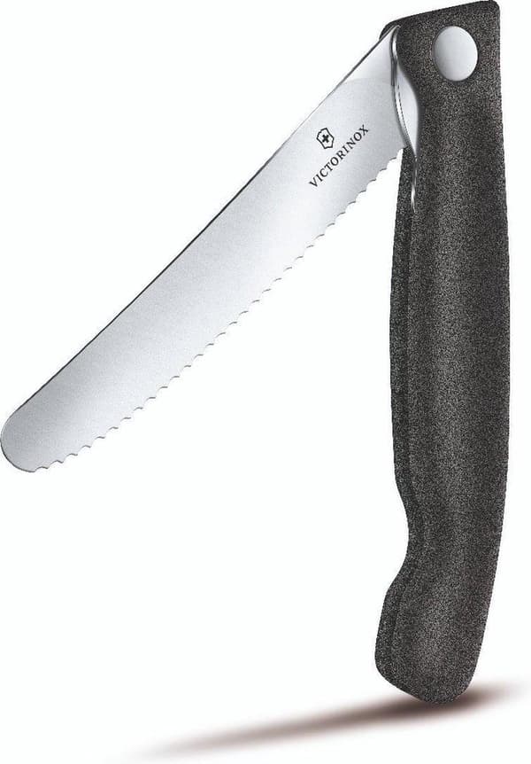 Victorinox Swiss Classic tomatpålägg inclapbaar - 11cm - kort - svart