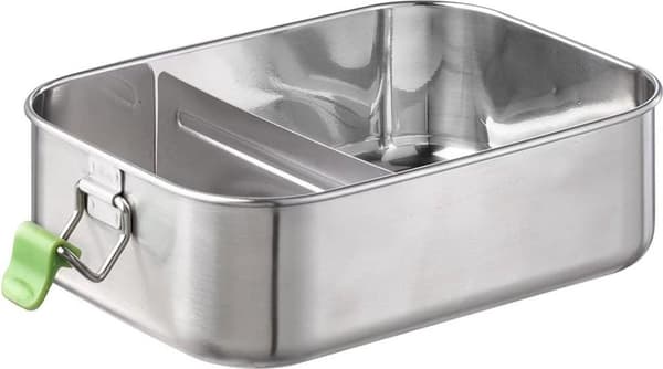 Højværdige bæredygtige rvs madpakke / madpakke, 1.100 ml, inkl. fordelingsmuur / lekvrije vers-houdt doos / bento-doos for børn, gratis tid og voksen,