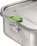 Miniatyrbillede 2 af 9: Højværdige bæredygtige rvs madpakke / madpakke, 1.100 ml, inkl. fordelingsmuur / lekvrije vers-houdt doos / bento-doos for børn, gratis tid og voksen,