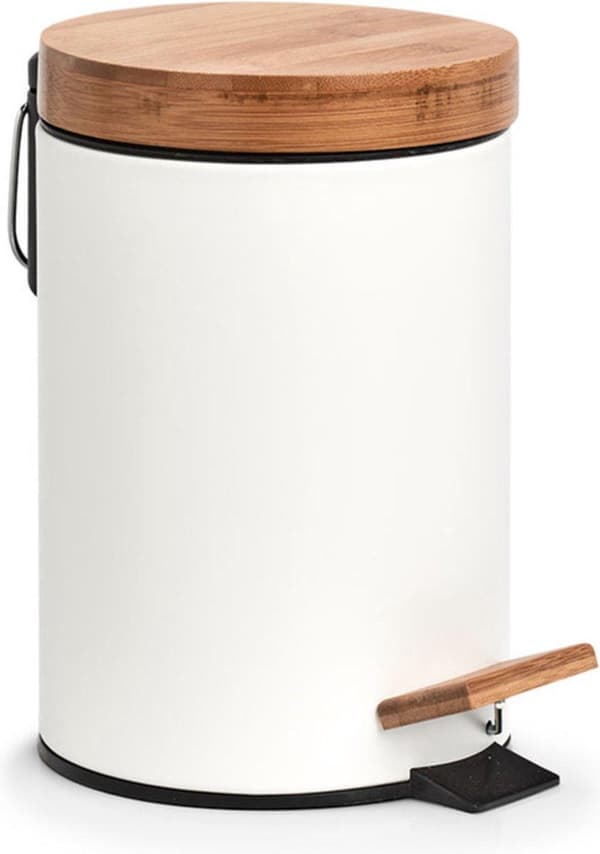 Zeller kosmetikspand 3,0 l bambus, hvid (18908)