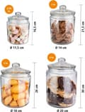 Pikkukuva 4 / 4: APS-Germany® Voorraadpot ilmatiiviillä kannella - Weckpotten - Glazen Voorraadpotten - Ø18,0 cm