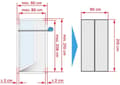 Miniatyrbild 2 av 9: Insektsstopp 55384-00000-00 Insektsskyddsgardin B x H 0,90 m 2,10 antracit 1 (55384-00000-00)