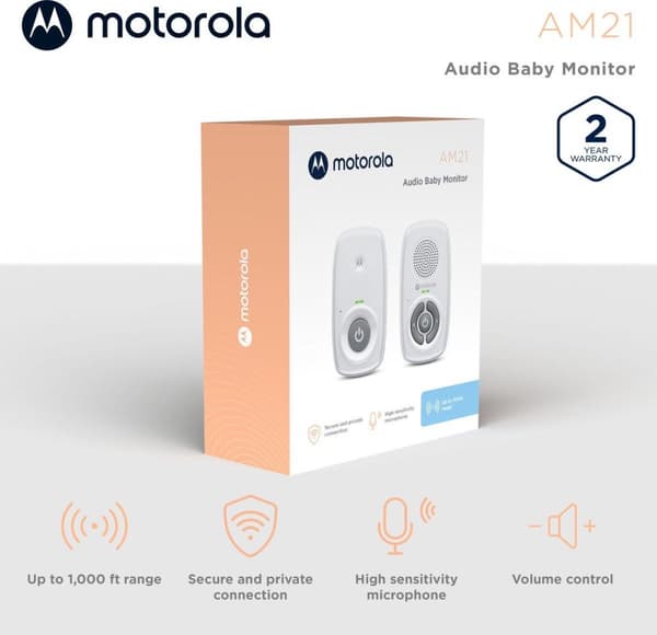 Motorola AM21 DECT Baby Monitor Vit (505537470999)