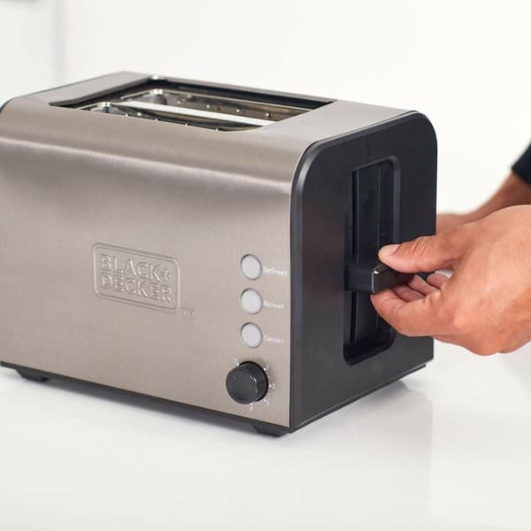 Musta+Decker ES9600060B BXTO900E leivänpaahdin, 900, ruostumaton teräs, harmaa (BXTO900E)