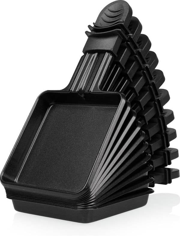 Princess 162650 - Gourmet sæt XL - Raclette 10 personer - 1500 W - Groot gourmetstel - 10 pannetjes - 49x21cm - 2 meter snoer - Sort
