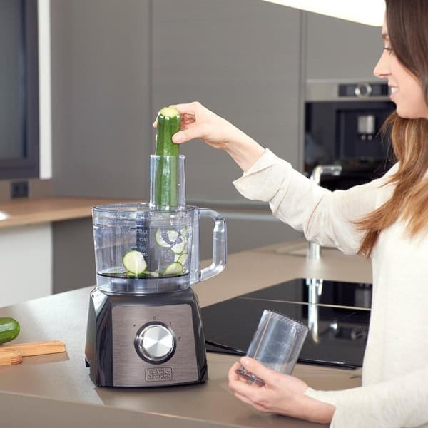 Black+Decker BXFPA1200E yleismallinen monitoimikone, 1200, ruostumaton teräs, harmaa (BXFPA1200E)